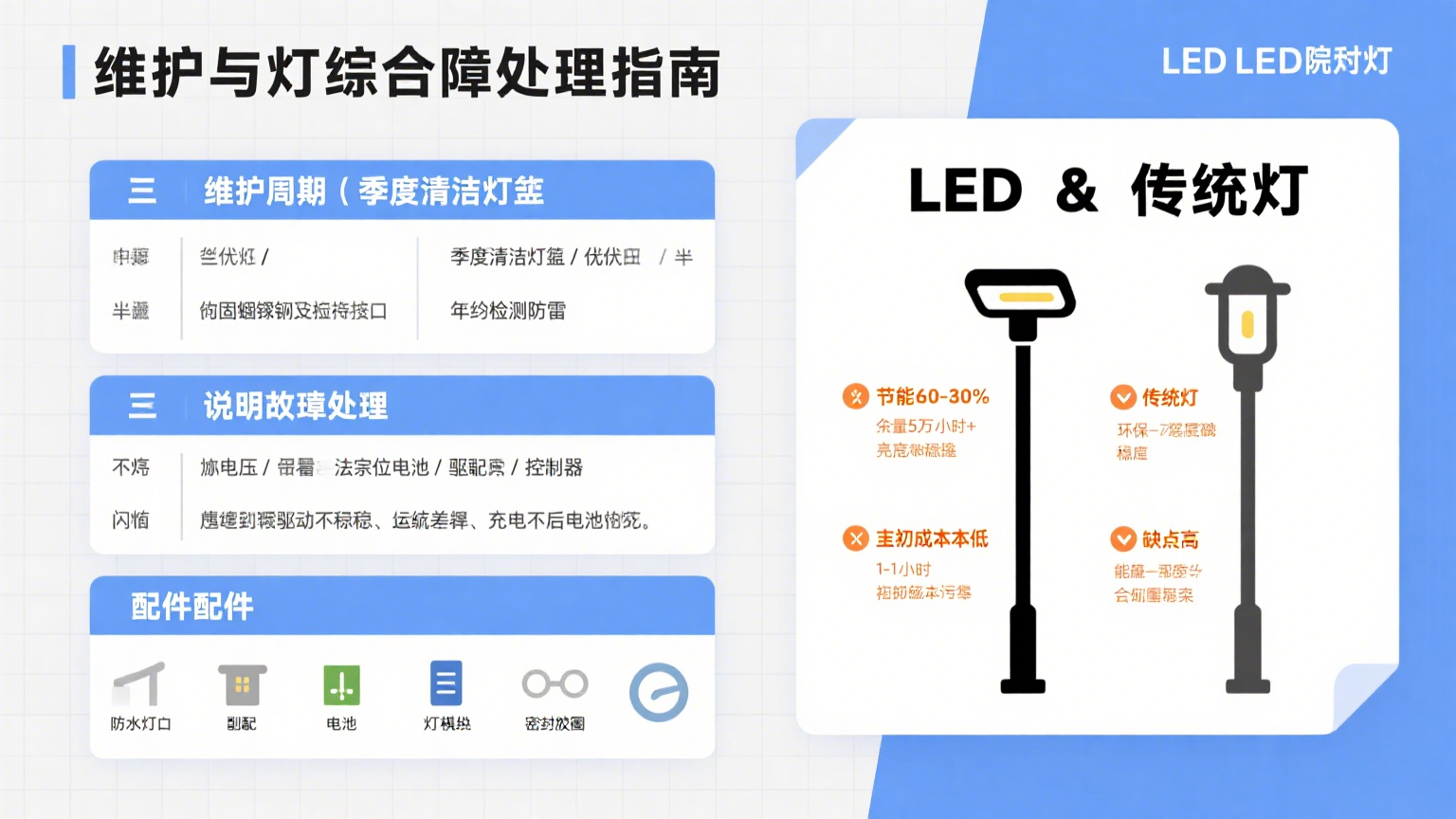 LED庭院燈與傳統(tǒng)燈的優(yōu)缺點(diǎn) 效果示意